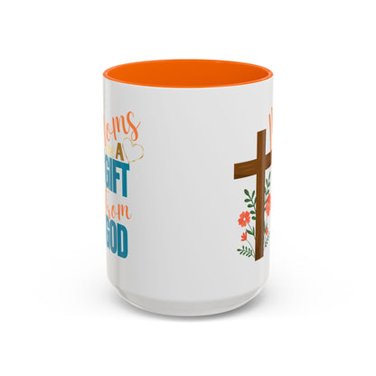 Inspirational Coffee Mug for Moms - 'Moms Are A Gift From God' Design