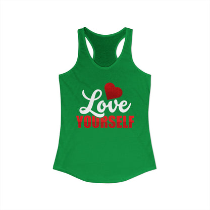 Love Yourself Racerback Tank Top - Women's Motivational Workout Wear