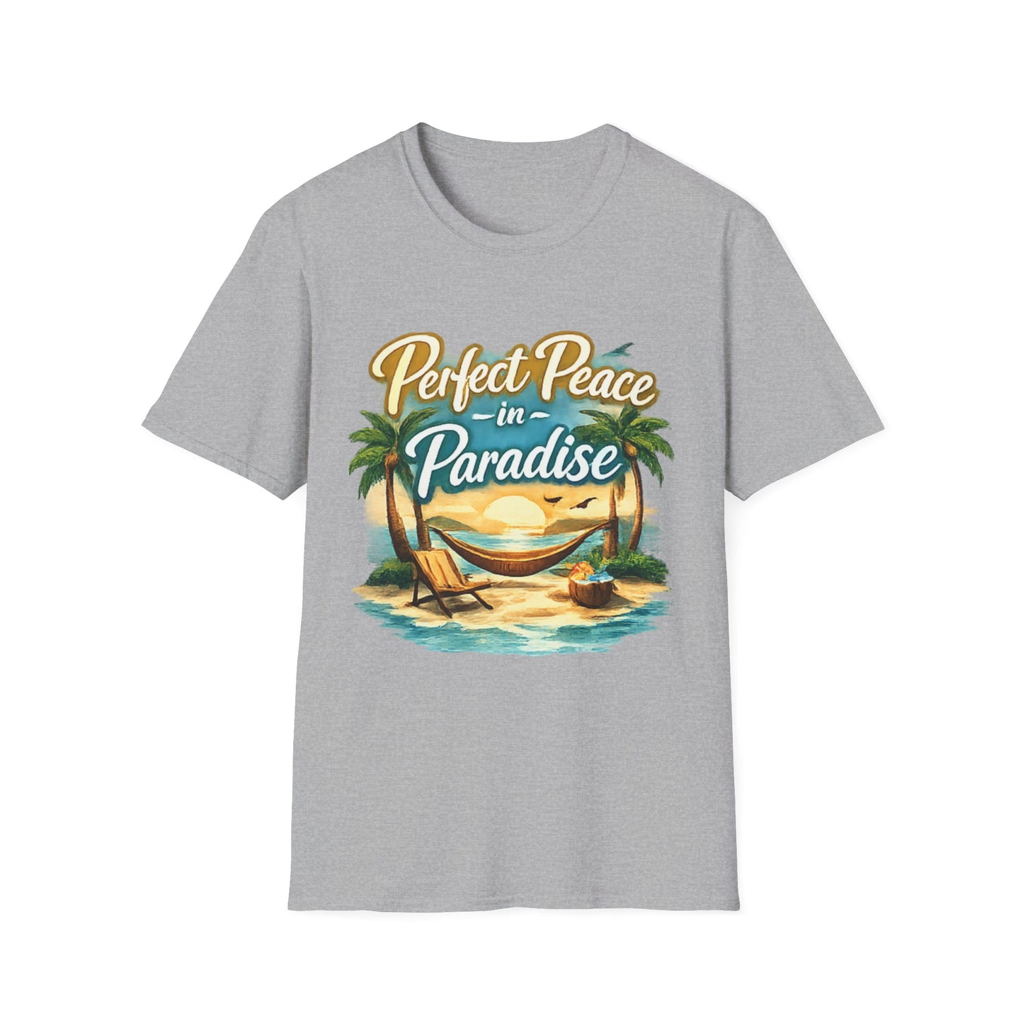 Perfect Peace in Paradise T-Shirt — Tropical Beach Graphic Tee