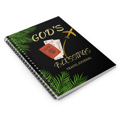 God's Blessings Travel Journal - Spiral Notebook for Adventurers