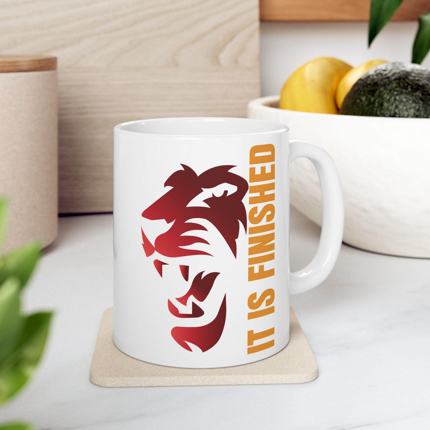 Inspirational Ceramic Mug - "It's Finished" - Perfect Gift for Coffee Lovers and Motivational Moments