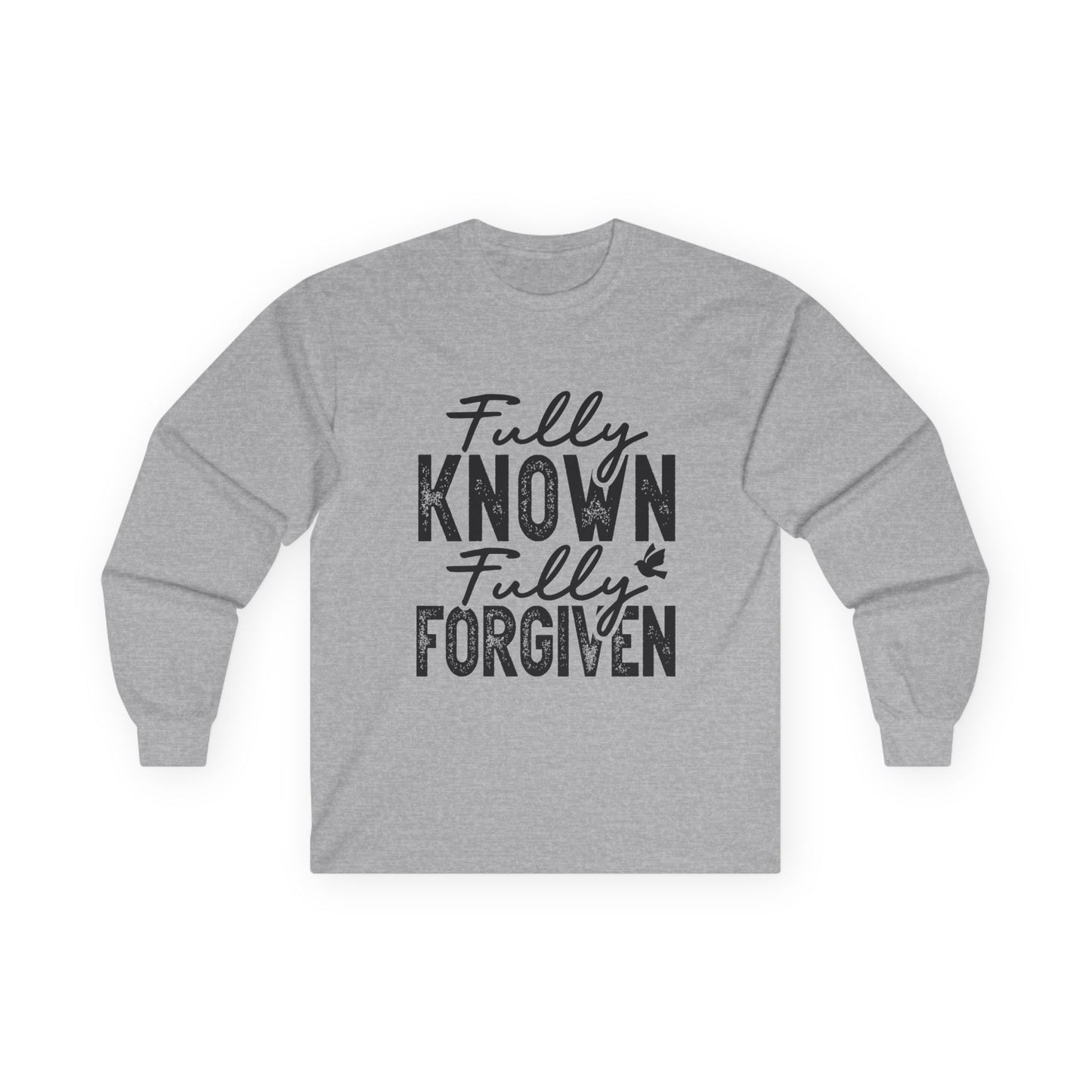 Fully Known Fully Forgiven Long Sleeve Tee for Faith and Comfort