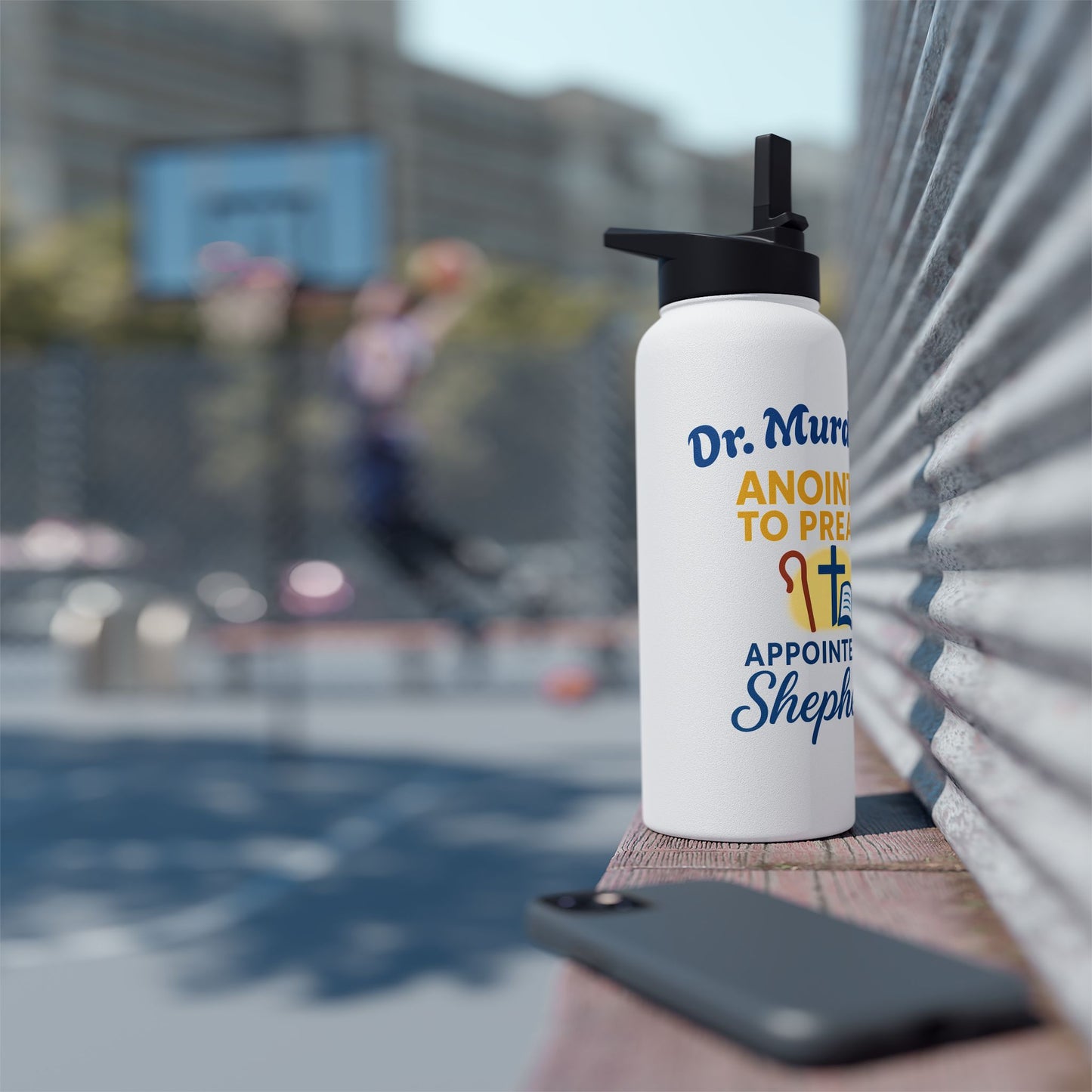 Anointed to Preach Stainless Steel Water Bottle — Pastor/Shepherd Gift