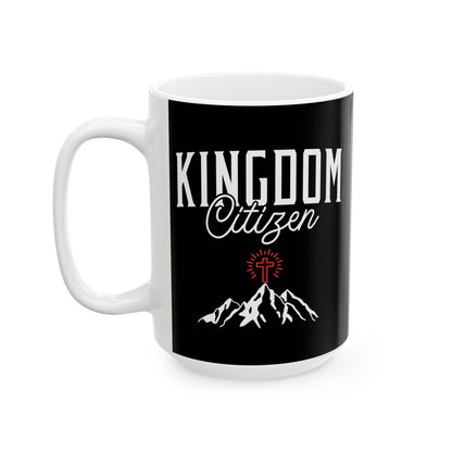 Kingdom Coffee Mug - Black Ceramic (11oz, 15oz) - Perfect for Adventurers & Coffee Lovers