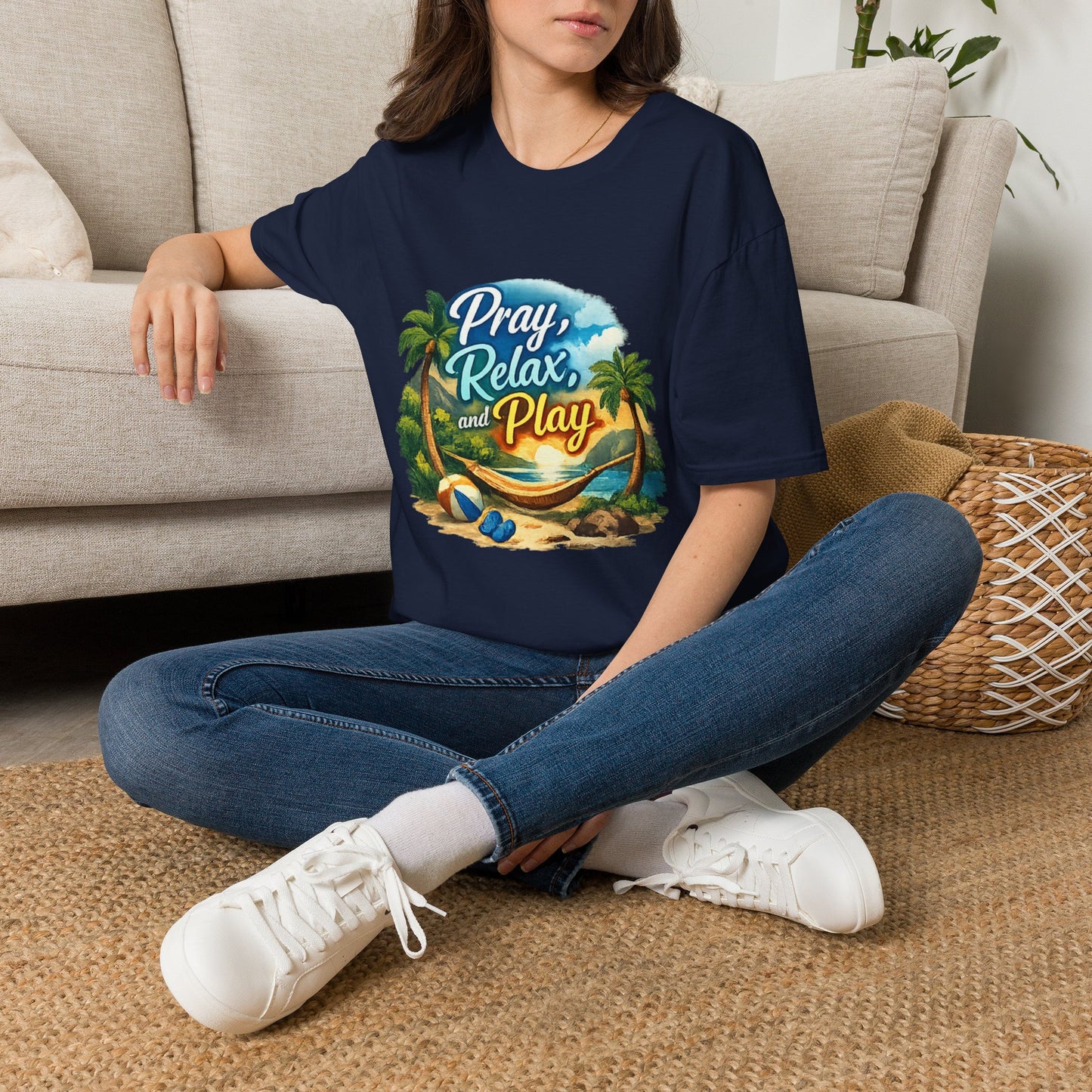 Pray, Relax & Play Beach T-Shirt
