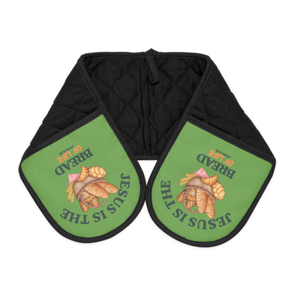 Funny Biblical Oven Mitts - "Jesus is the Bread"