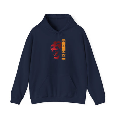 Bold Lion Hoodie - 'It Is Finished' Statement Sweatshirt
