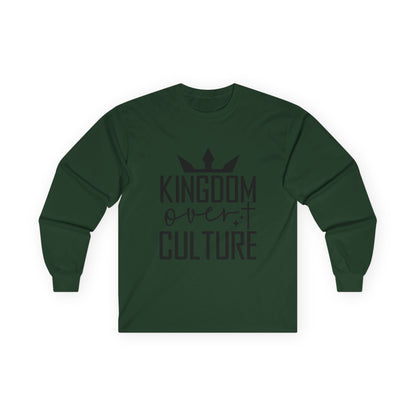 Kingdom Over Culture Long Sleeve Tee - Unisex Cotton Shirt for Faith & Style
