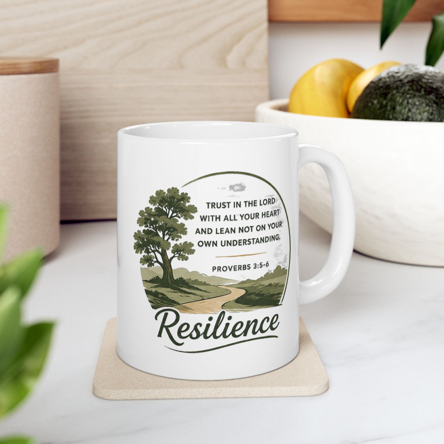 Resilience Tree Ceramic Mug — Inspirational Quote Coffee Cup (11oz & 15oz)
