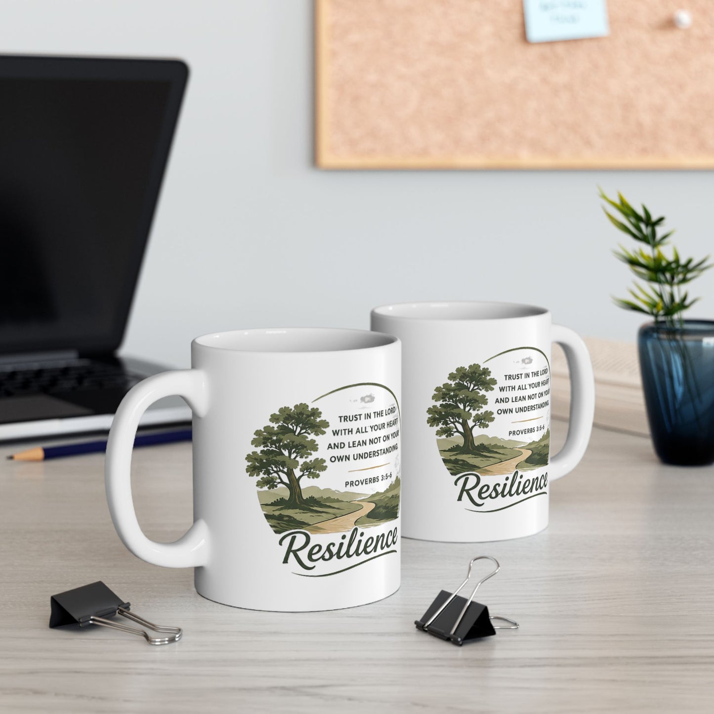 Resilience Tree Ceramic Mug — Inspirational Quote Coffee Cup (11oz & 15oz)