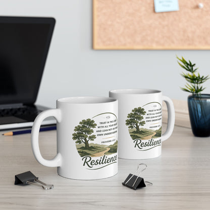 Resilience Tree Ceramic Mug — Inspirational Quote Coffee Cup (11oz & 15oz)