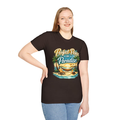 Perfect Peace in Paradise T-Shirt — Tropical Beach Graphic Tee