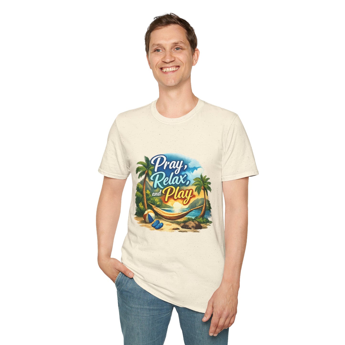 Pray, Relax & Play Beach T-Shirt