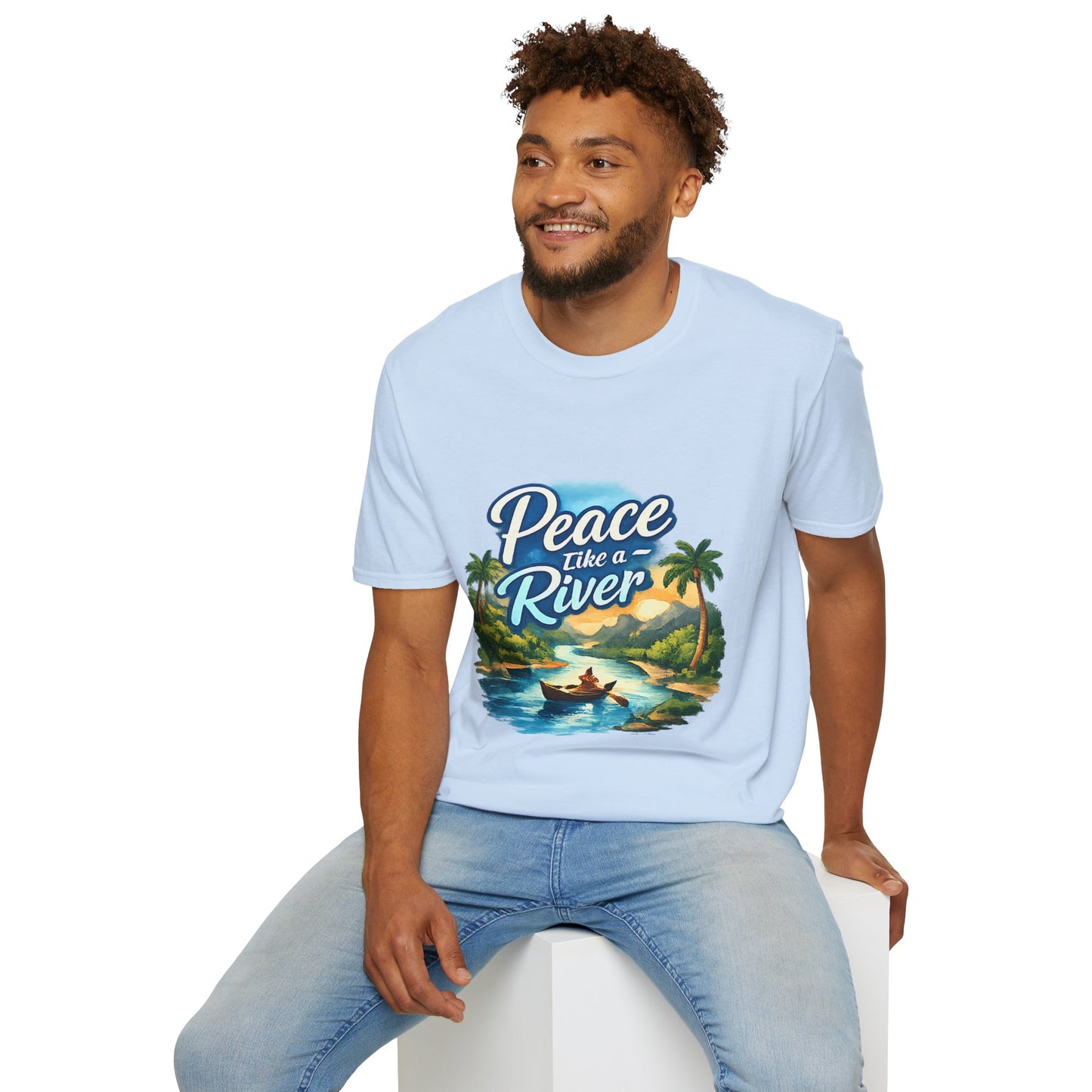 Peace Like a River T‑Shirt — Scenic River Prayer Tee