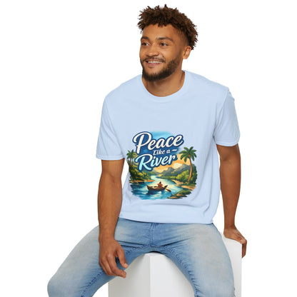 Peace Like a River T‑Shirt — Scenic River Prayer Tee