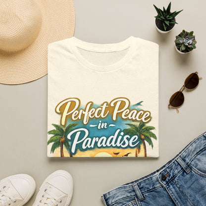 Perfect Peace in Paradise T-Shirt — Tropical Beach Graphic Tee