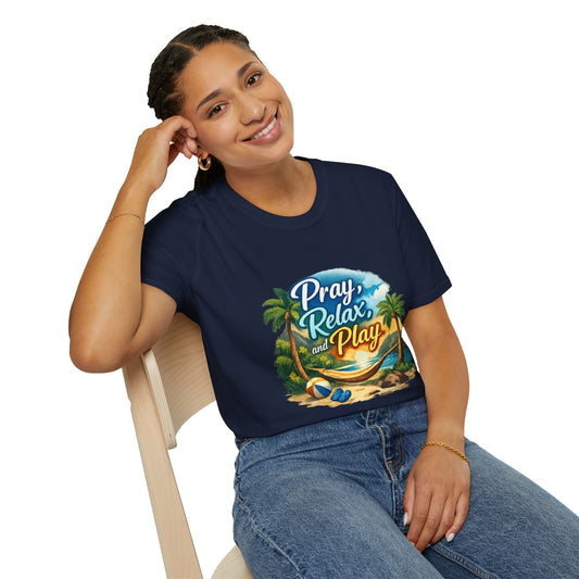 Pray, Relax & Play Beach T-Shirt