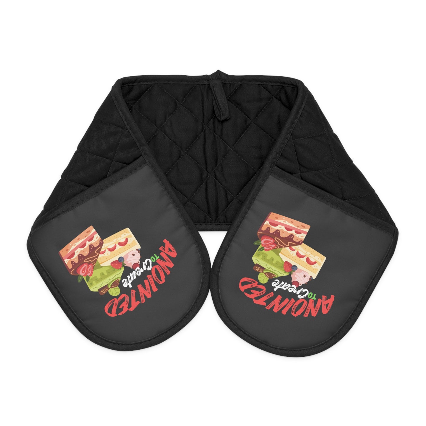 Fun Illustrated Oven Mitts with Quirky Food Designs