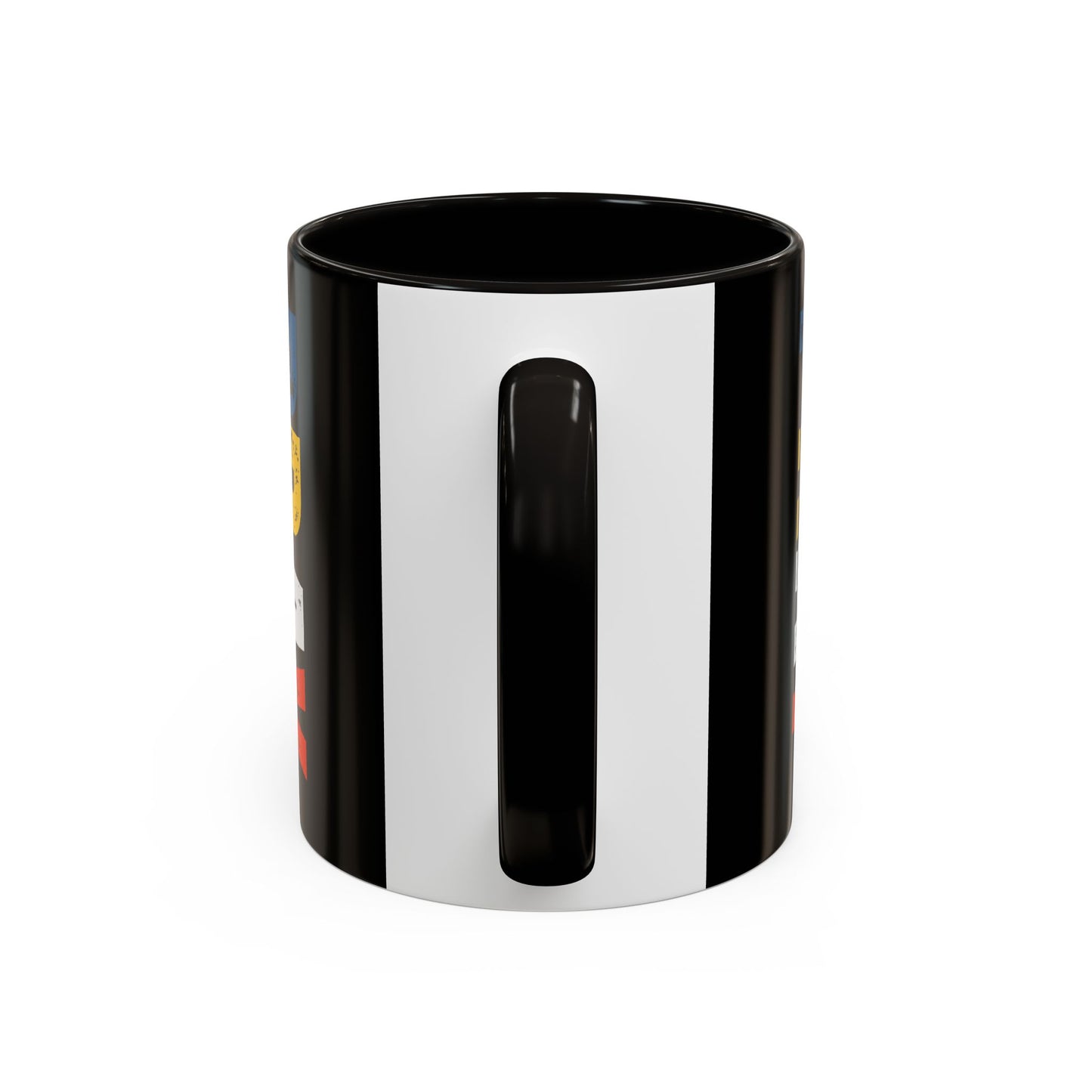 PRAY Colorful Mug — Vertical 'PRAY' Color-Block Ceramic Coffee Cup (11oz)