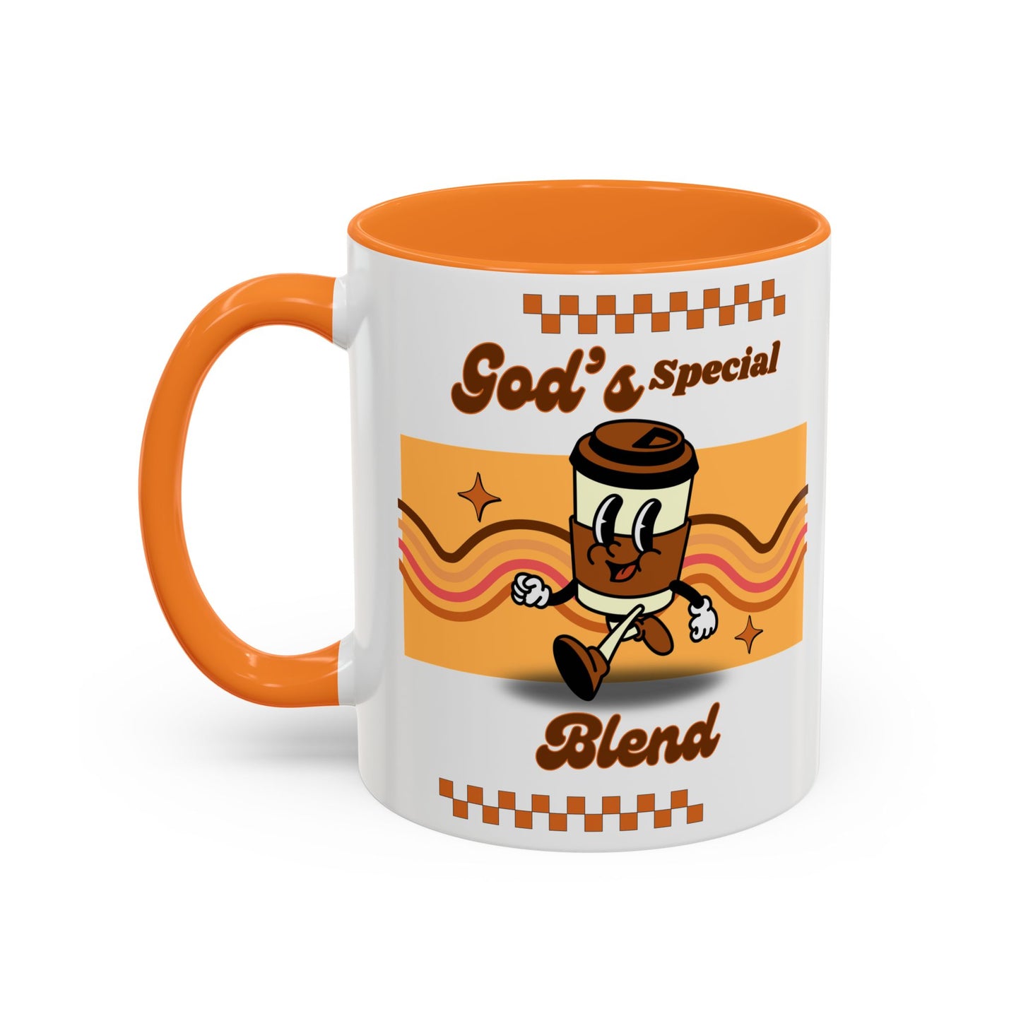 Colorful Coffee Mug with God's Special Blend Design, Unique Gift for Coffee Lovers, Fun Kitchenware, Retro Style Mug, Creative Collectible