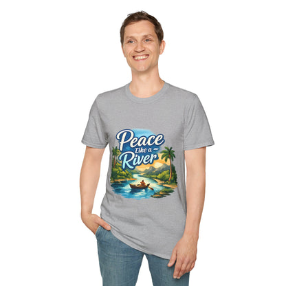 Peace Like a River T‑Shirt — Scenic River Prayer Tee
