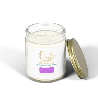 Inspiration Scented Candle (Blackberry Vanilla)- Coconut Apricot Wax (9oz) - Relaxing Home Ambiance