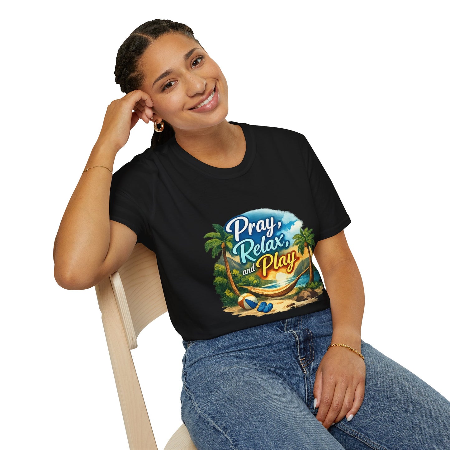 Pray, Relax & Play Beach T-Shirt