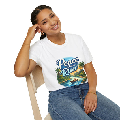Peace Like a River T‑Shirt — Scenic River Prayer Tee