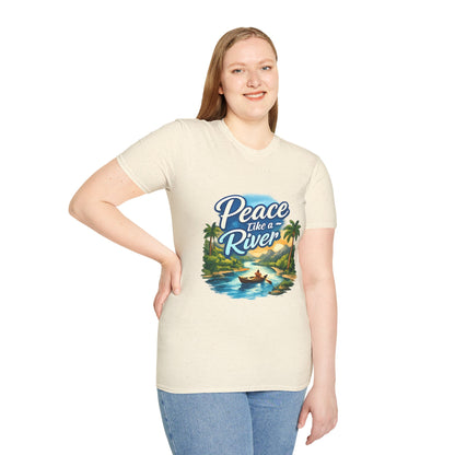 Peace Like a River T‑Shirt — Scenic River Prayer Tee