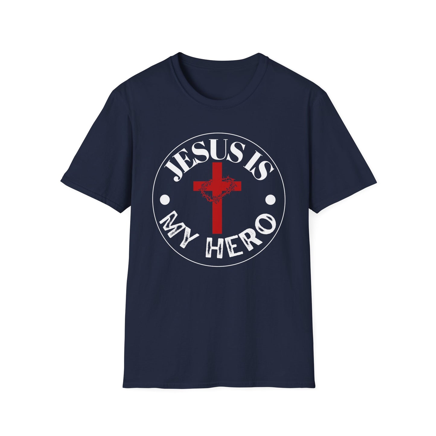 'Jesus is My Hero' Faith-Inspired Unisex Softstyle T-Shirt