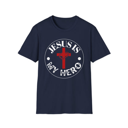'Jesus is My Hero' Faith-Inspired Unisex Softstyle T-Shirt