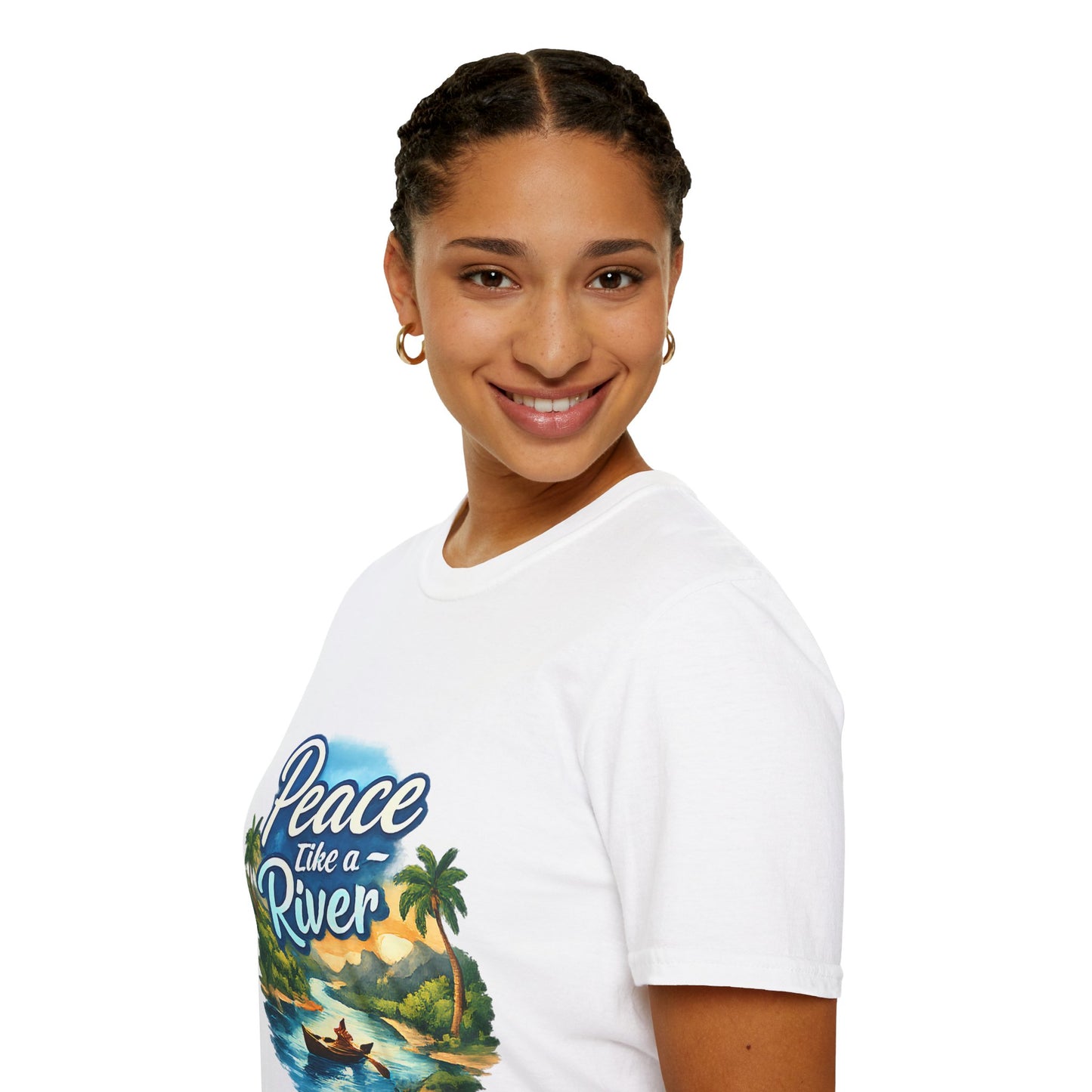 Peace Like a River T‑Shirt — Scenic River Prayer Tee
