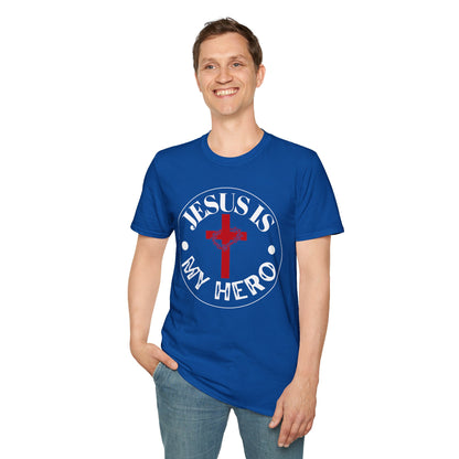 'Jesus is My Hero' Faith-Inspired Unisex Softstyle T-Shirt