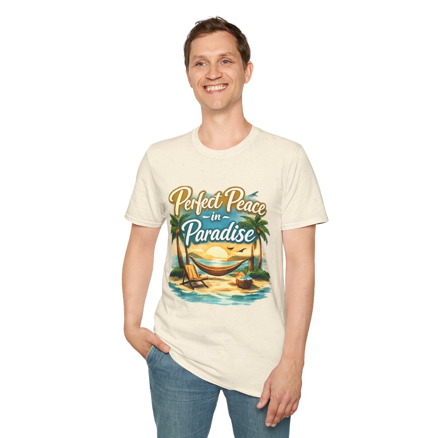 Perfect Peace in Paradise T-Shirt — Tropical Beach Graphic Tee