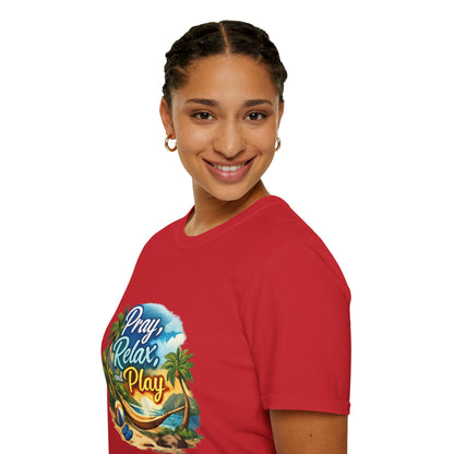 Pray, Relax & Play Beach T-Shirt