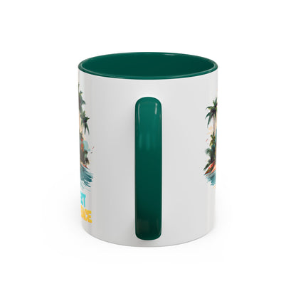 Colorful Tropical Peace Mug, Perfect for Relaxation, Gift for Beach Lovers, Summer Vibes Coffee Cup, 11oz 15oz