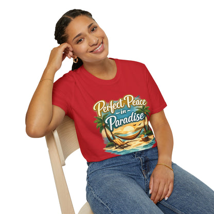 Perfect Peace in Paradise T-Shirt — Tropical Beach Graphic Tee