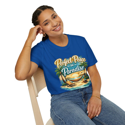 Perfect Peace in Paradise T-Shirt — Tropical Beach Graphic Tee