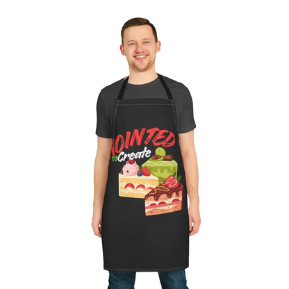 Colorful Baking Apron with Fun Cake Design - "Anointed to Create" (Unisex)