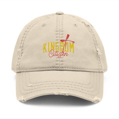 Kingdom Distressed Dad Hat - Casual Embroidered Cap for Everyday Style