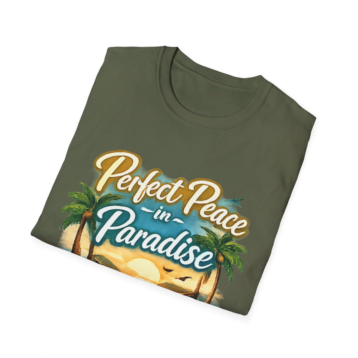 Perfect Peace in Paradise T-Shirt — Tropical Beach Graphic Tee