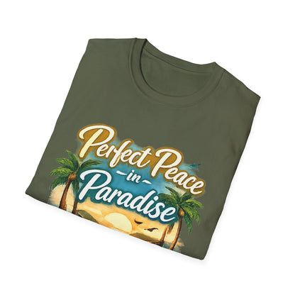 Perfect Peace in Paradise T-Shirt — Tropical Beach Graphic Tee