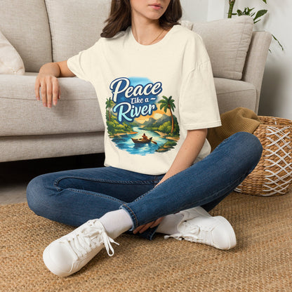 Peace Like a River T‑Shirt — Scenic River Prayer Tee
