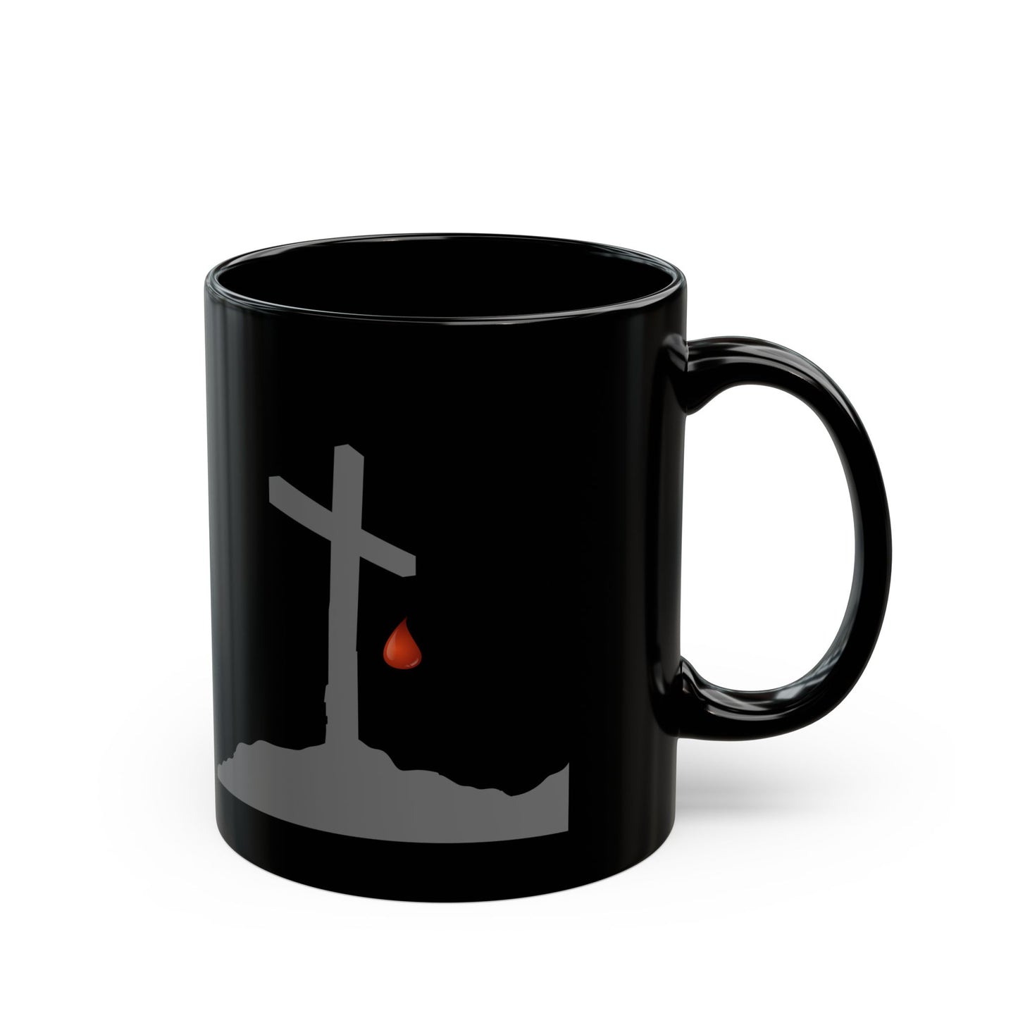 Inspirational Black Mug with Cross Design - Perfect Gift for Faithful Moments