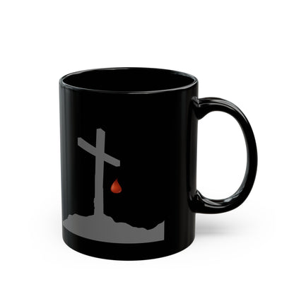 Inspirational Black Mug with Cross Design - Perfect Gift for Faithful Moments