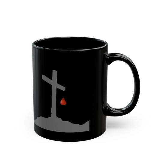 Inspirational Black Mug with Cross Design - Perfect Gift for Faithful Moments