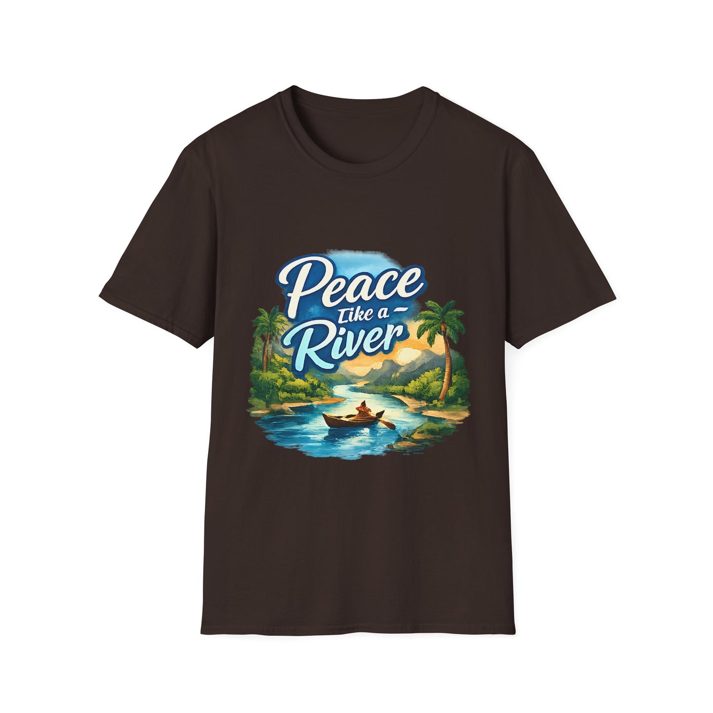 Peace Like a River T‑Shirt — Scenic River Prayer Tee
