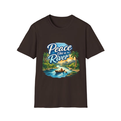 Peace Like a River T‑Shirt — Scenic River Prayer Tee