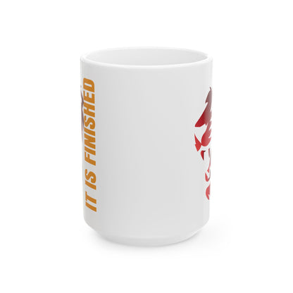 Inspirational Ceramic Mug - "It's Finished" - Perfect Gift for Coffee Lovers and Motivational Moments