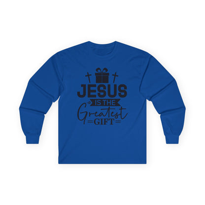 Jesus Is the Greatest Gift Long Sleeve Tee — Christian Christmas Shirt